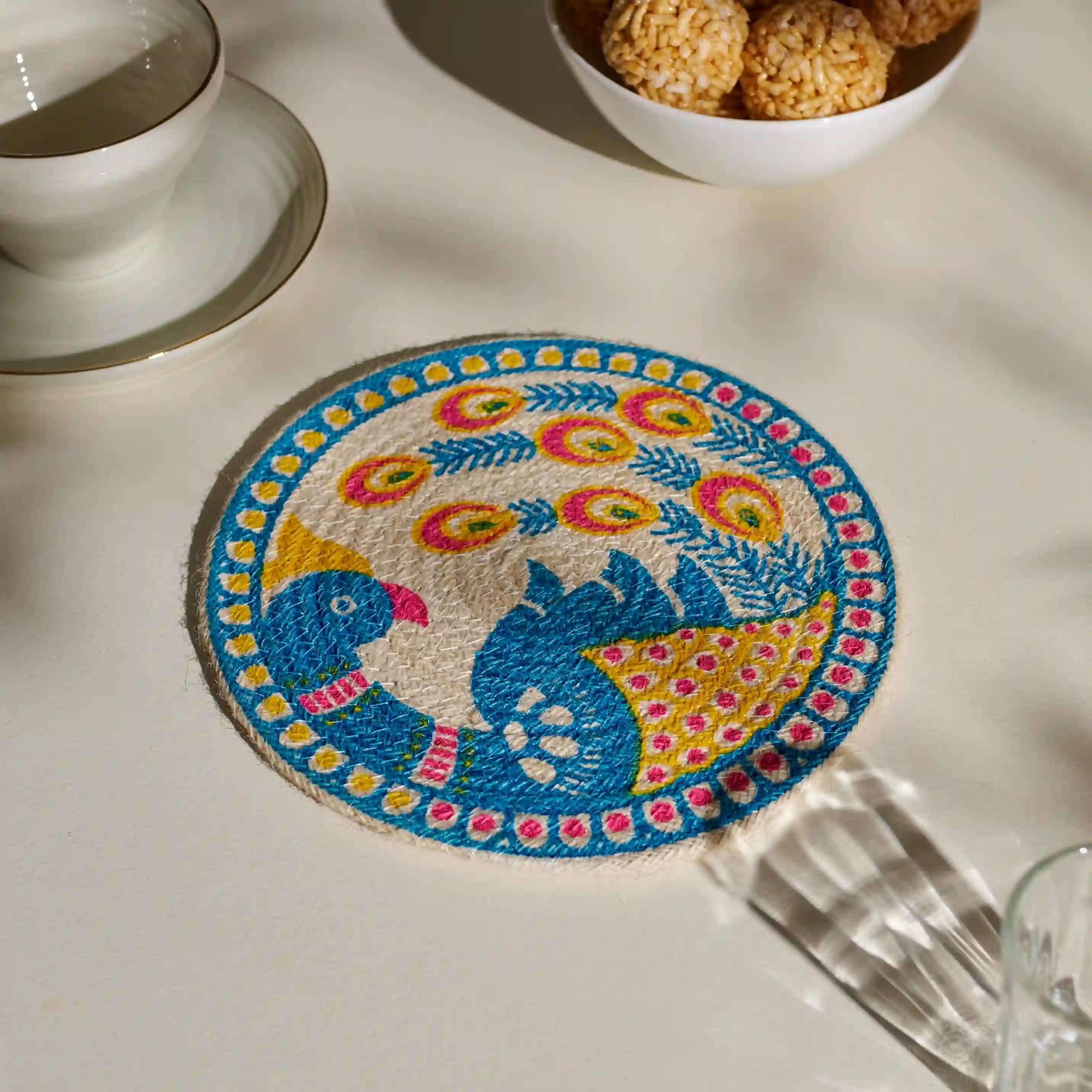 Rickshaw Paint theme Jute Braided Trivet