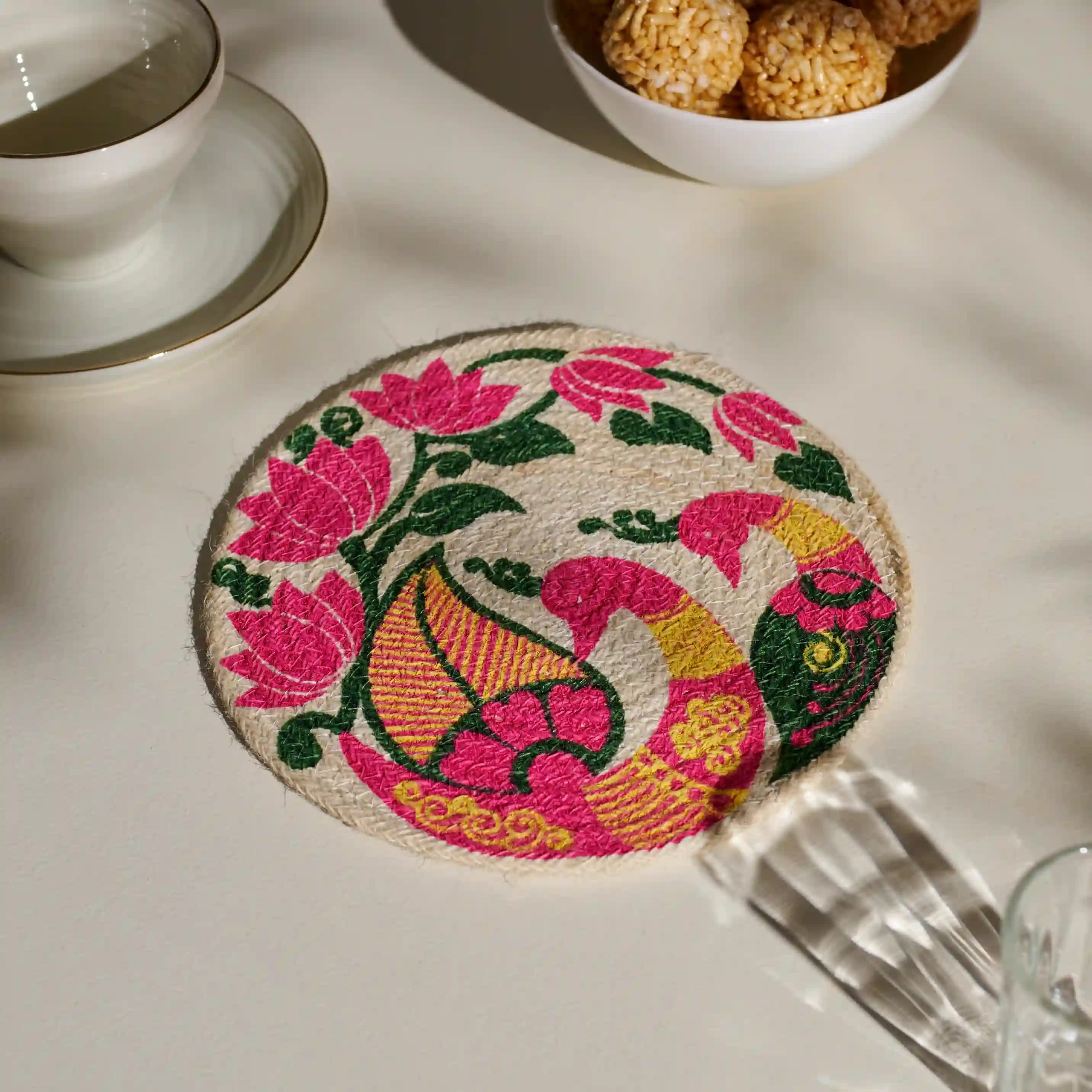 Rickshaw Paint theme Jute Braided Trivet