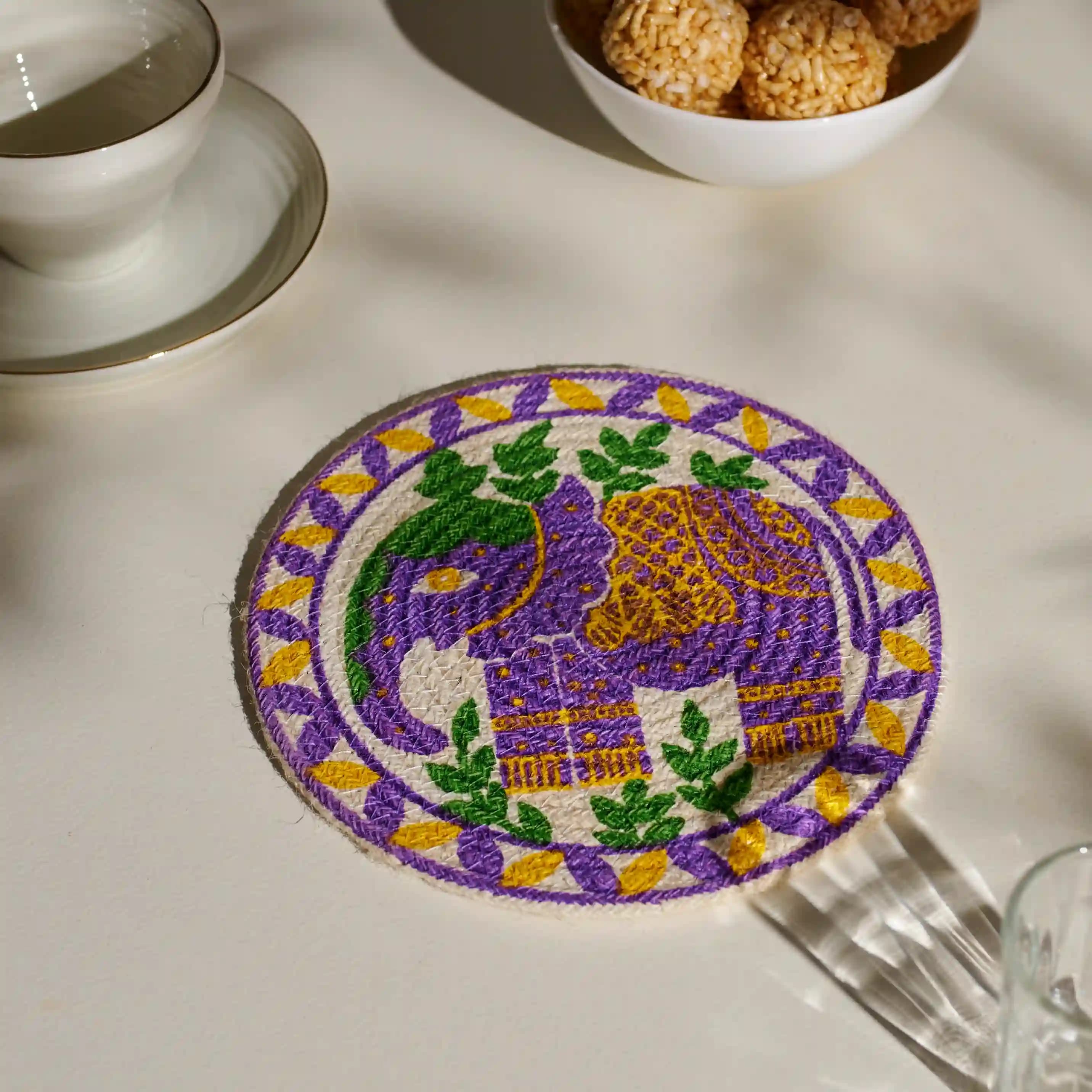 Rickshaw Paint theme Jute Braided Trivet