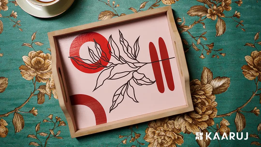 Canvas Art Printed Wooden Tray