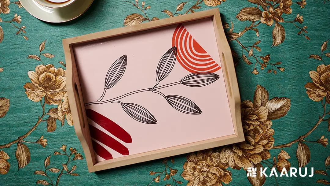 Canvas Art Printed Wooden Tray