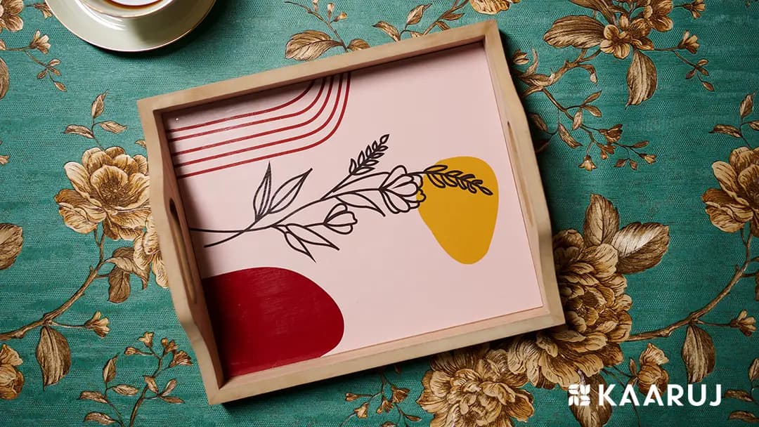 Canvas Art Printed Wooden Tray