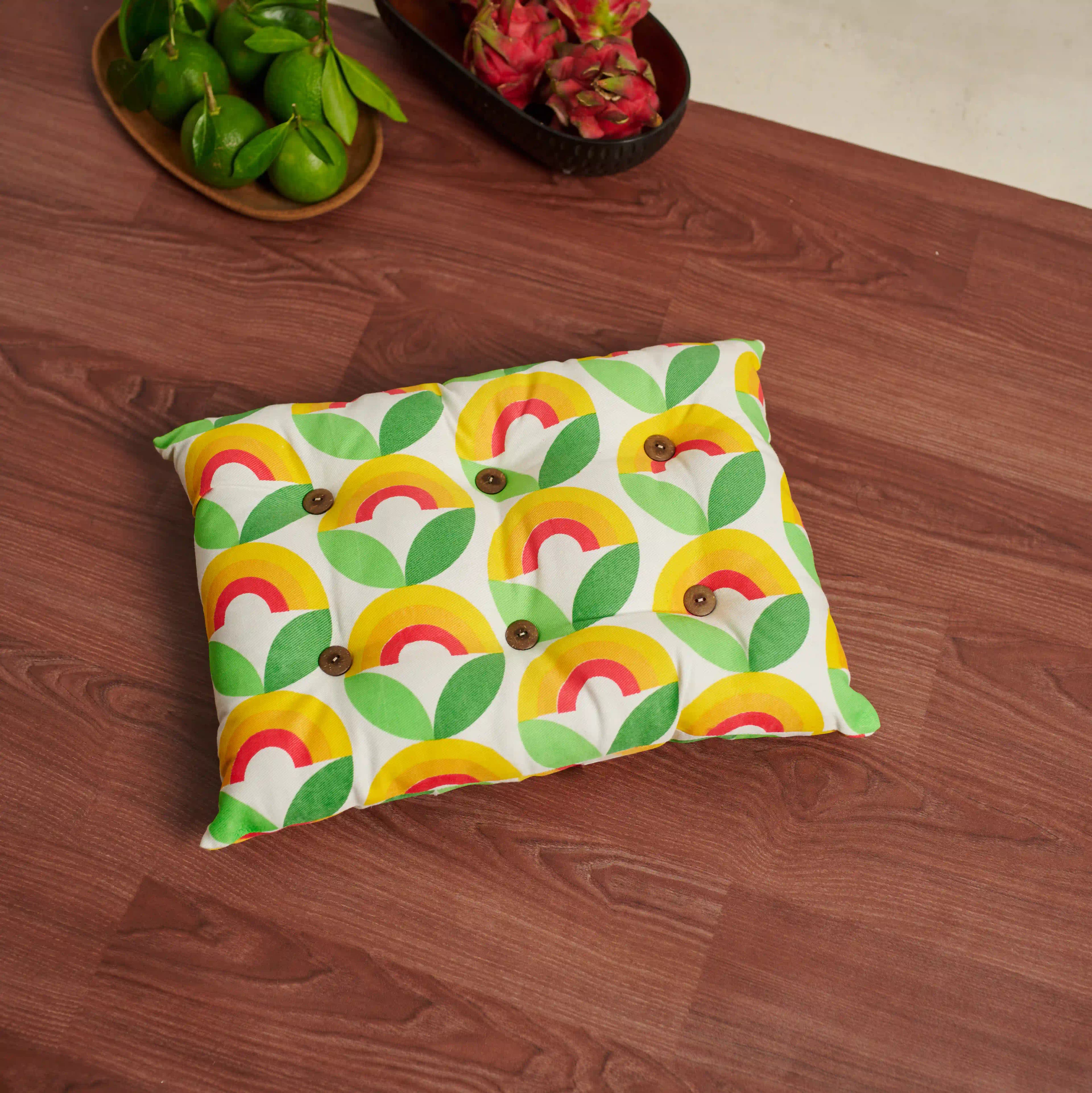 Retro Theme Printed Lounge Pillow