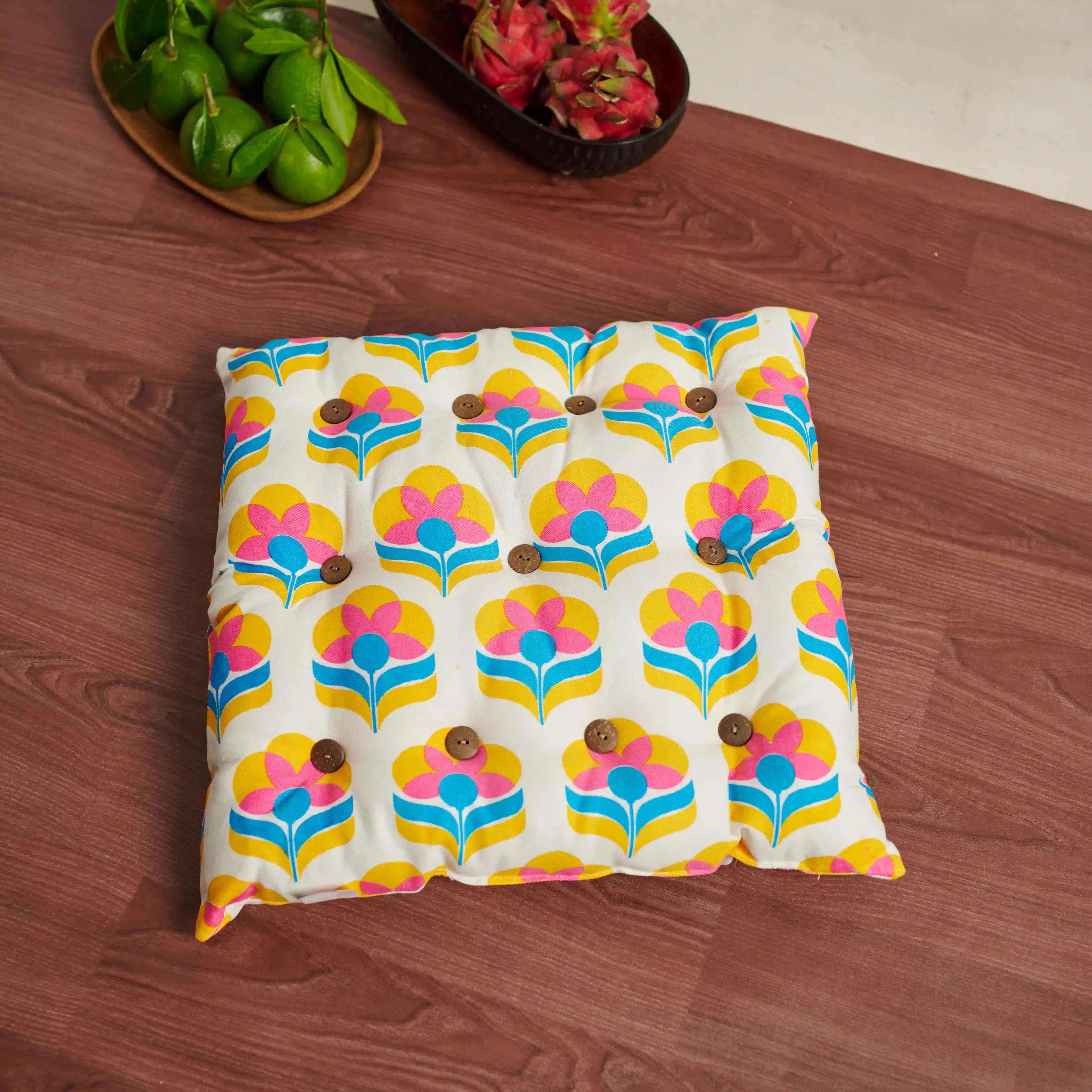 Retro Theme Printed Lounge Pillow