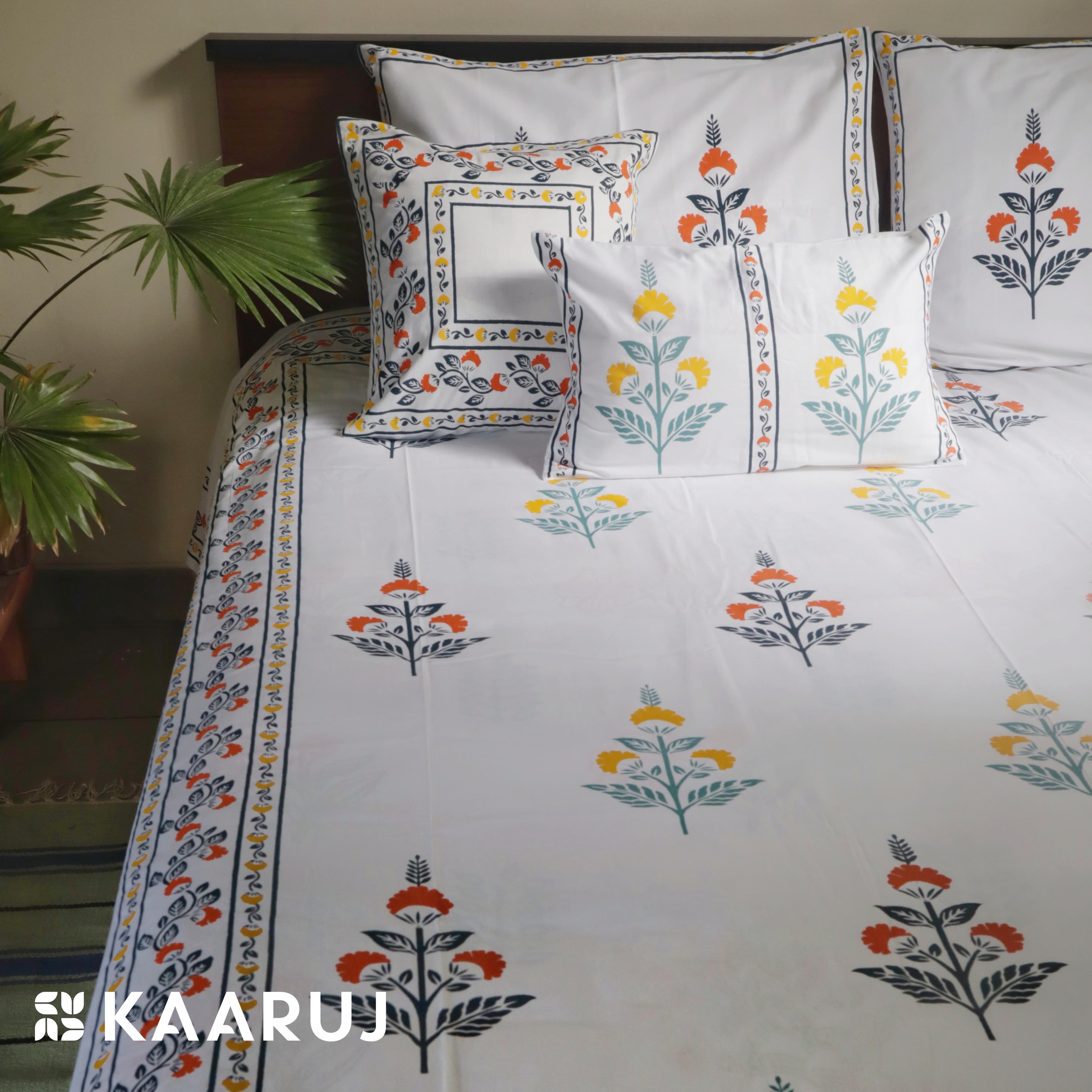 Block Printed Bedsheet