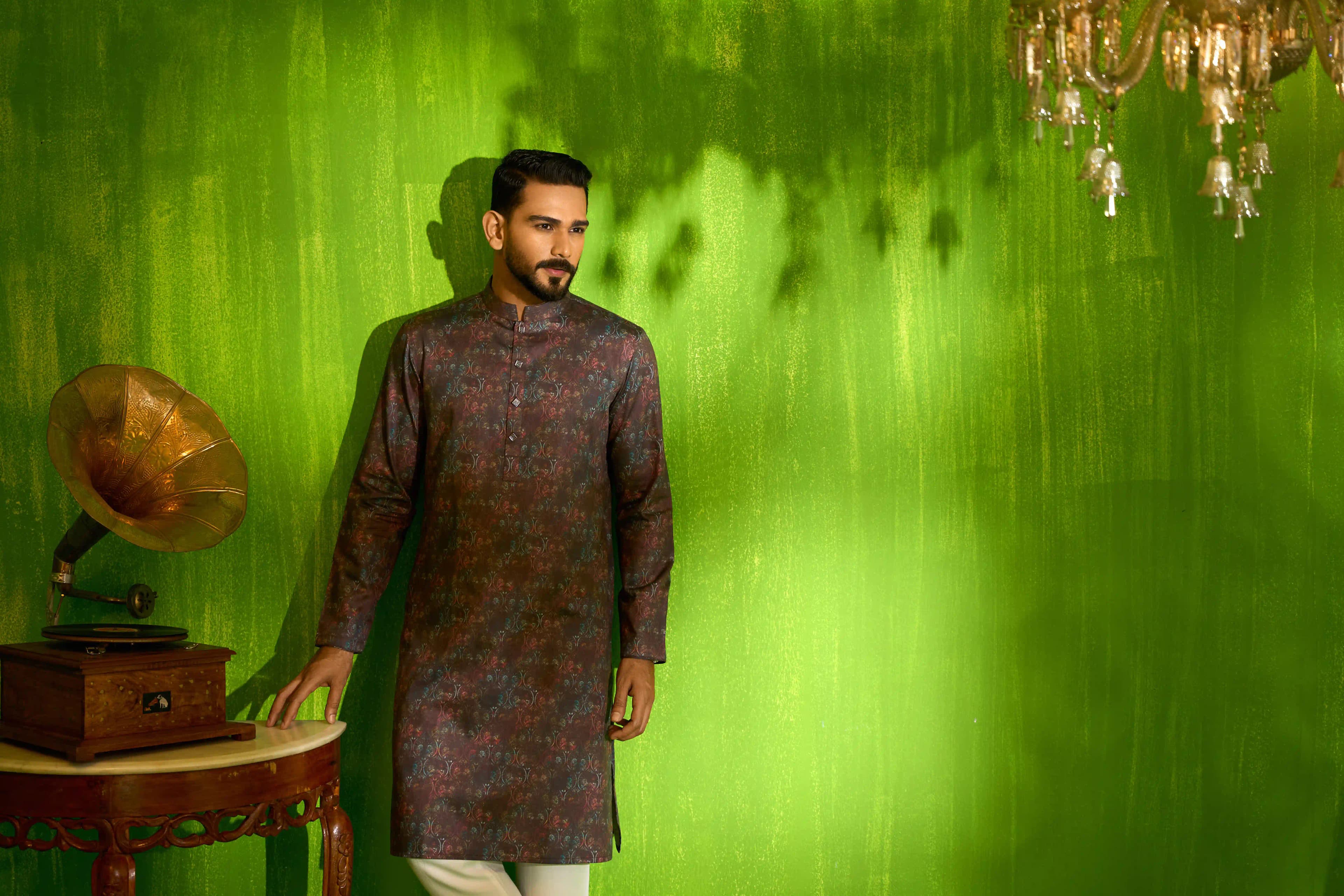 Dark Brown Print~40(M)