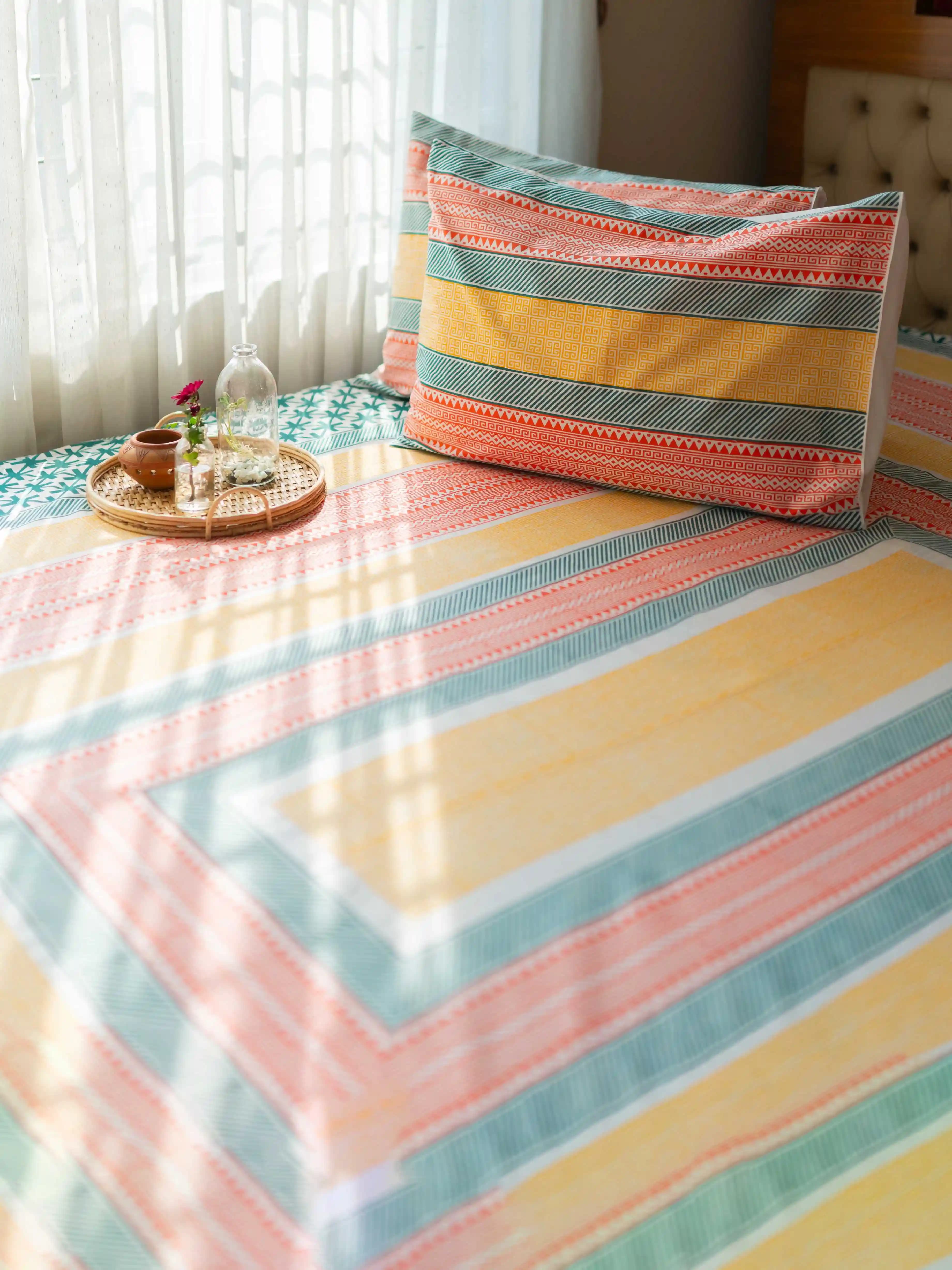 Block Printed Bedsheet