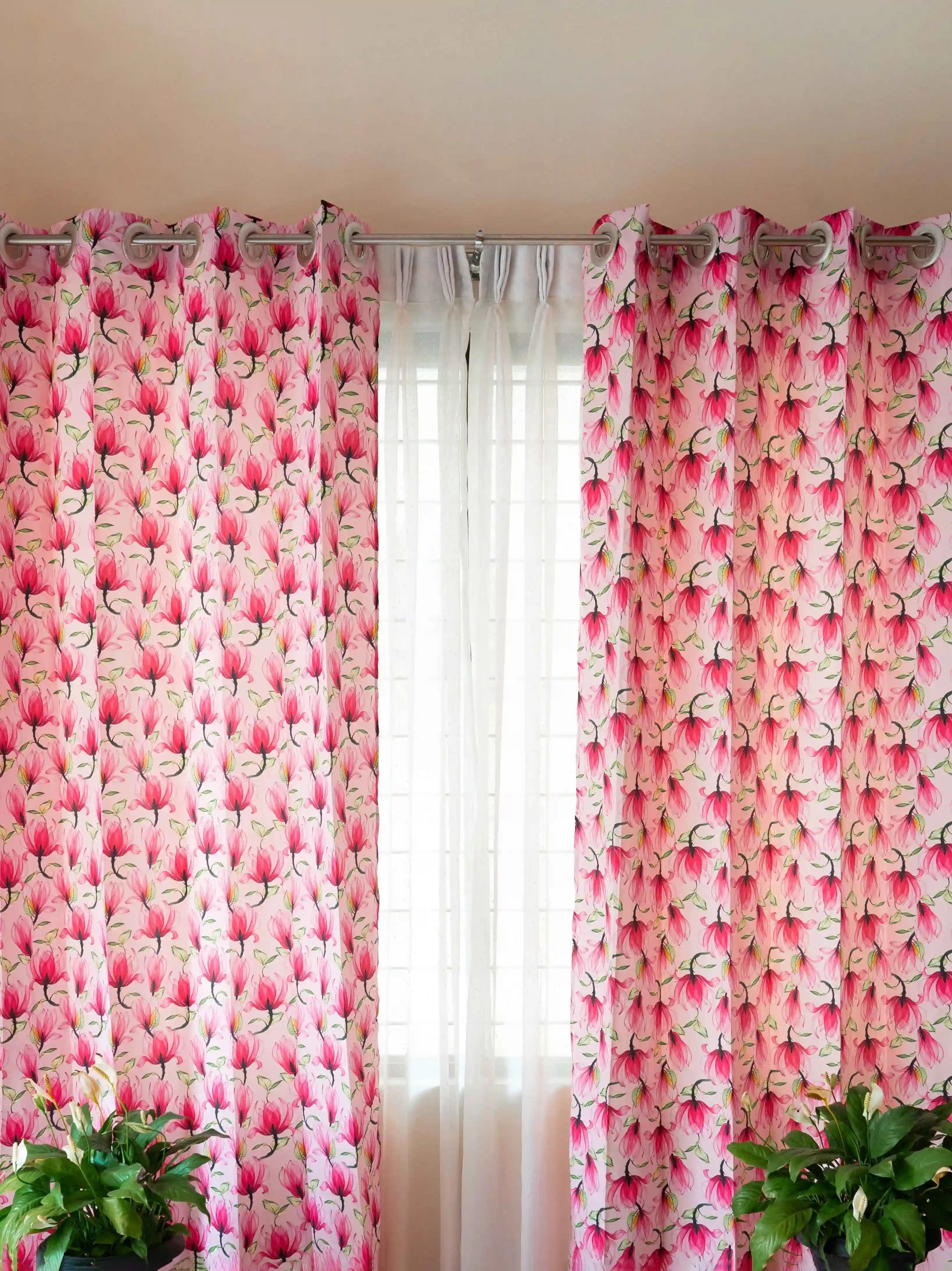 Water Color Floral Curtain