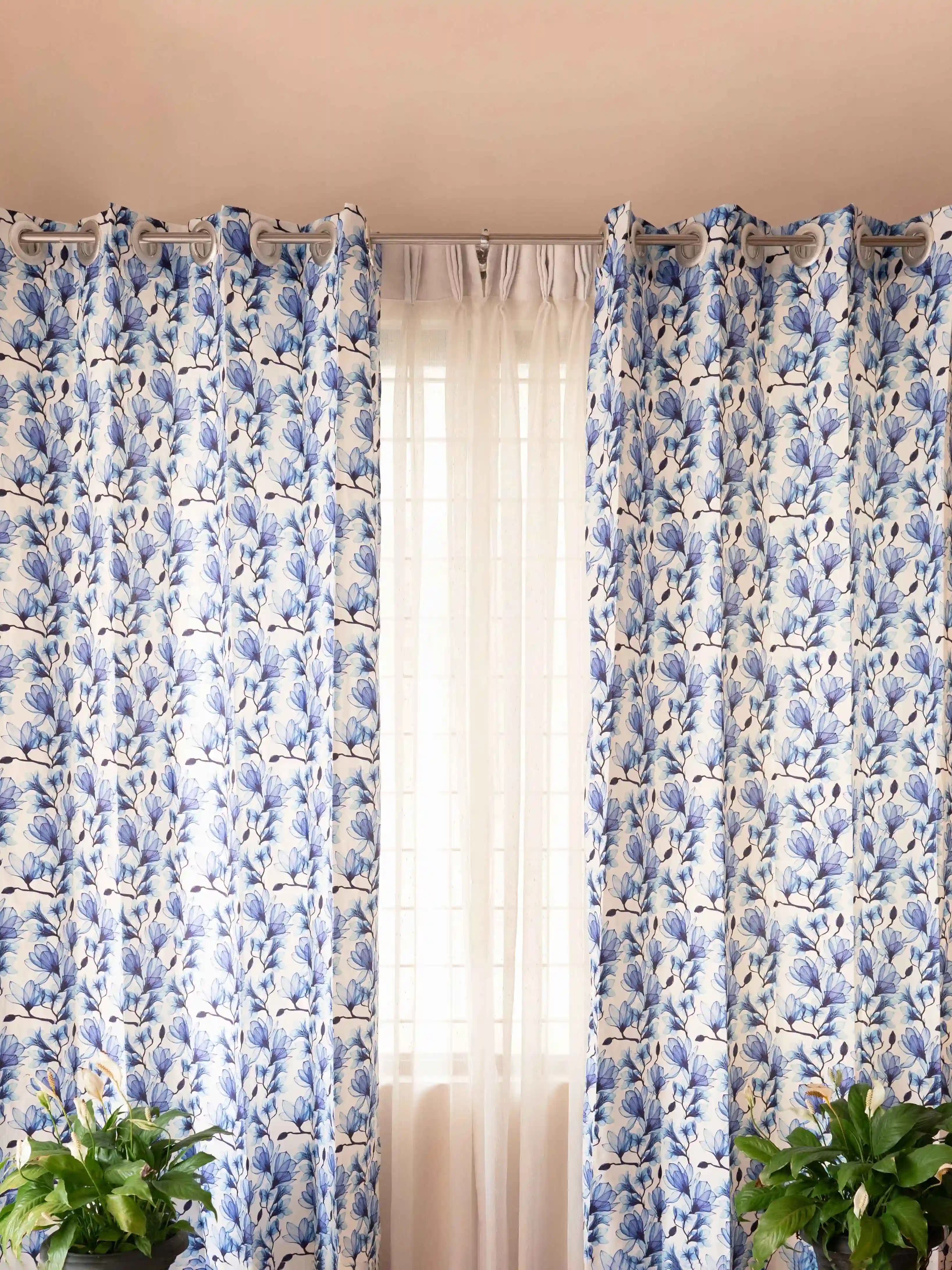 Water Color Floral Curtain