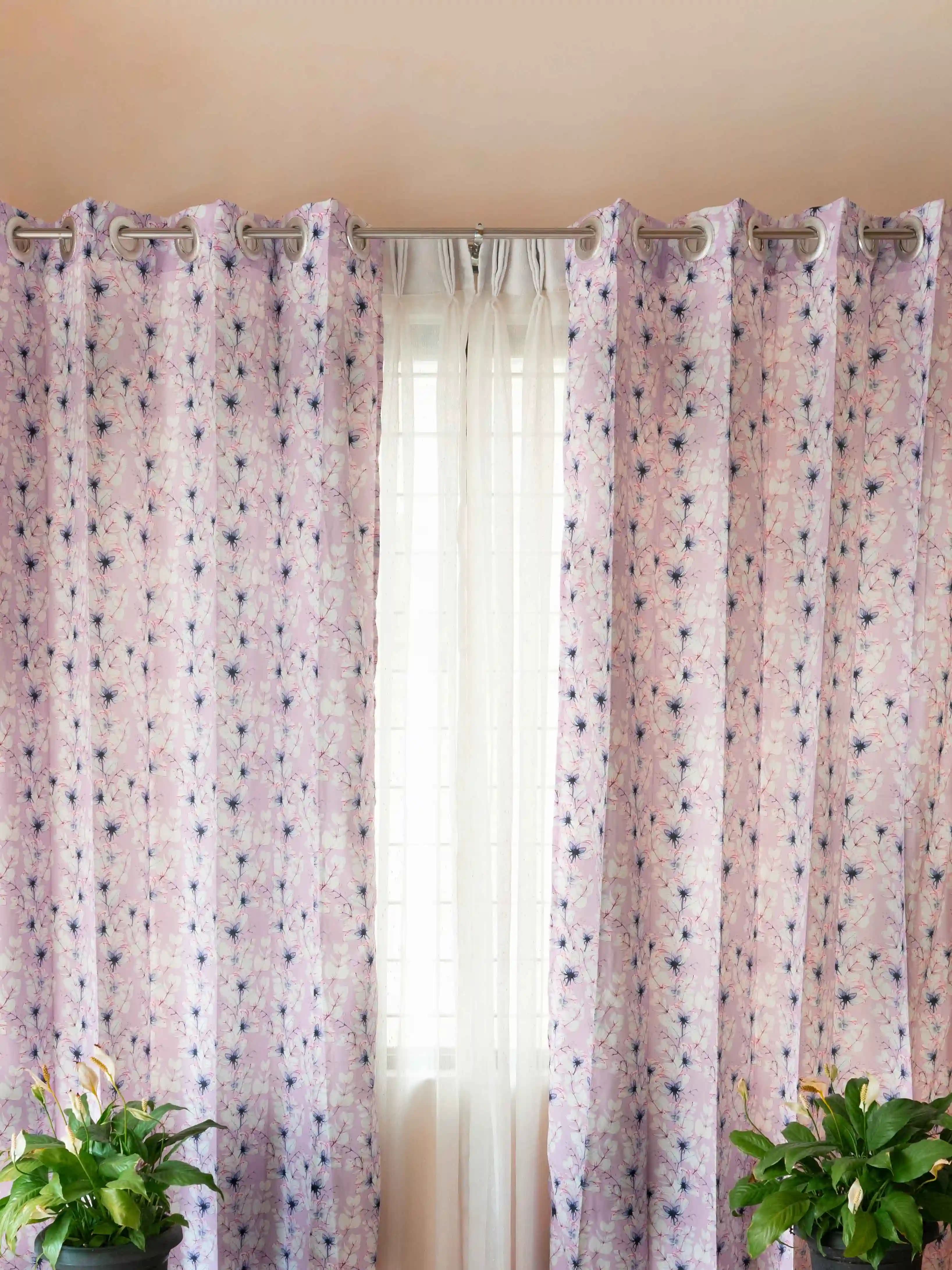 Water Color Floral Curtain