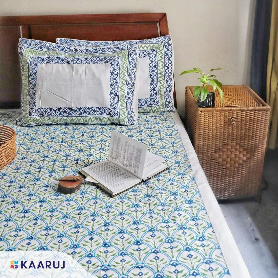 Block Printed Bedsheet