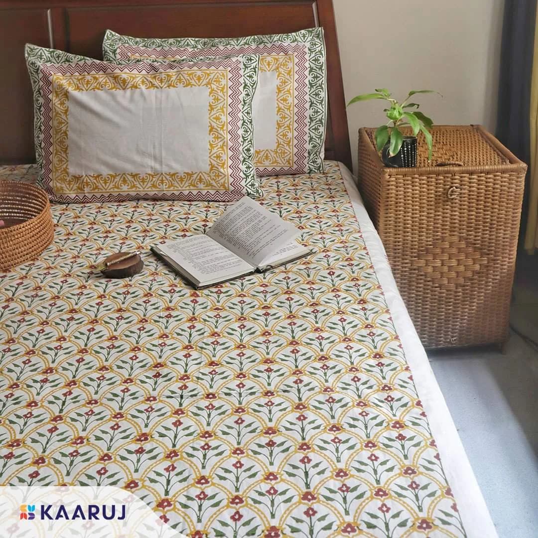 Block Printed Bedsheet