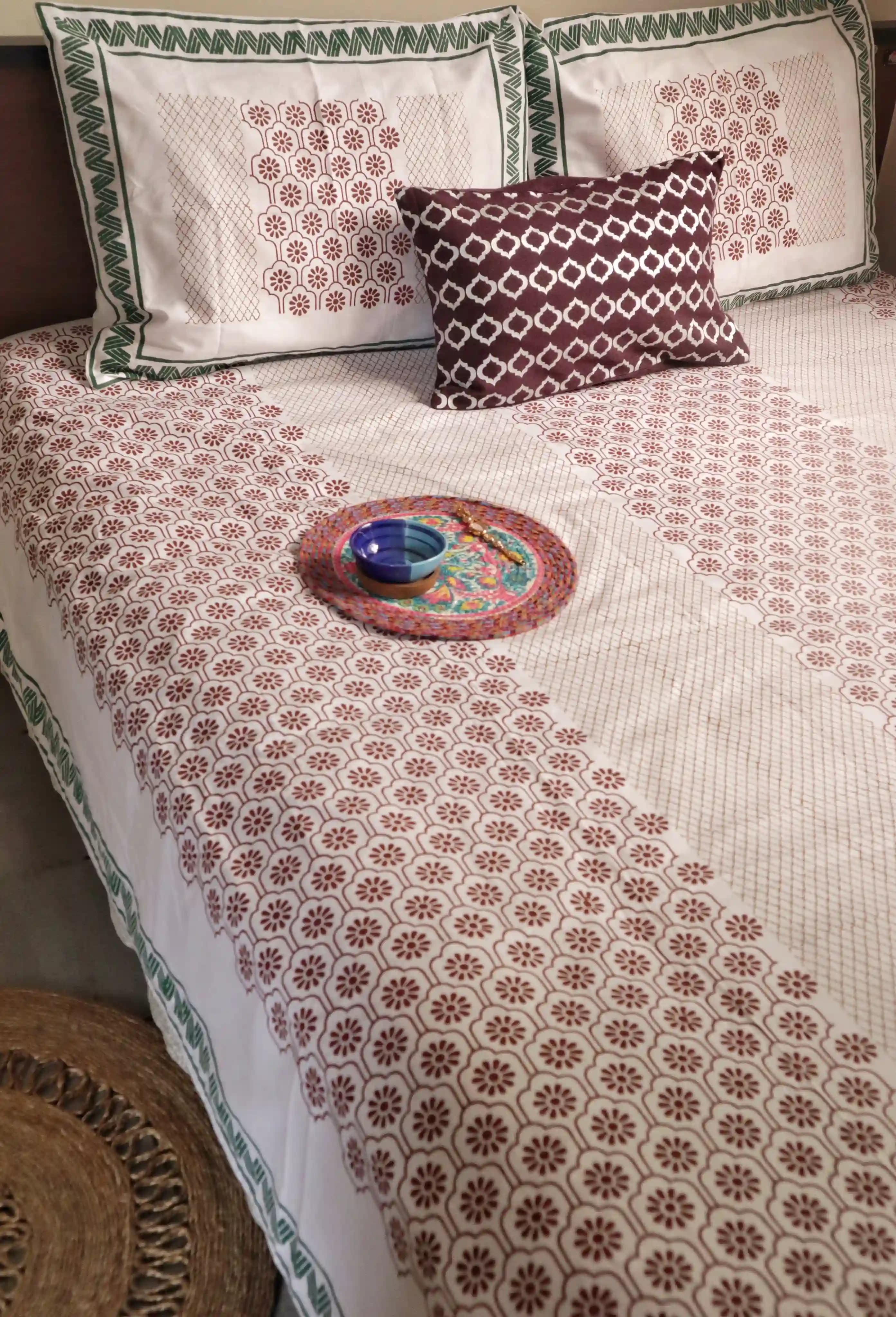 Block Printed Bedsheet
