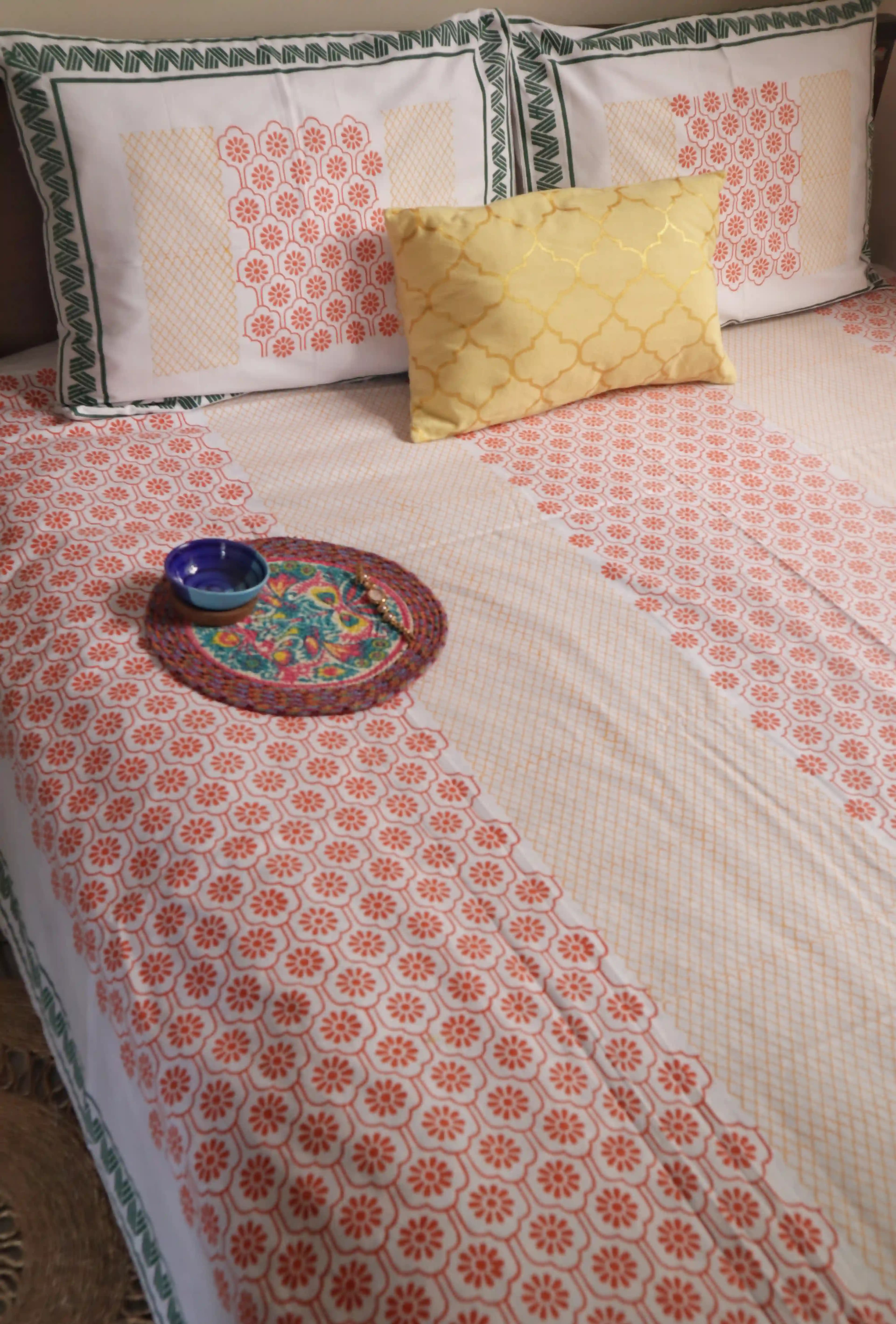 Block Printed Bedsheet