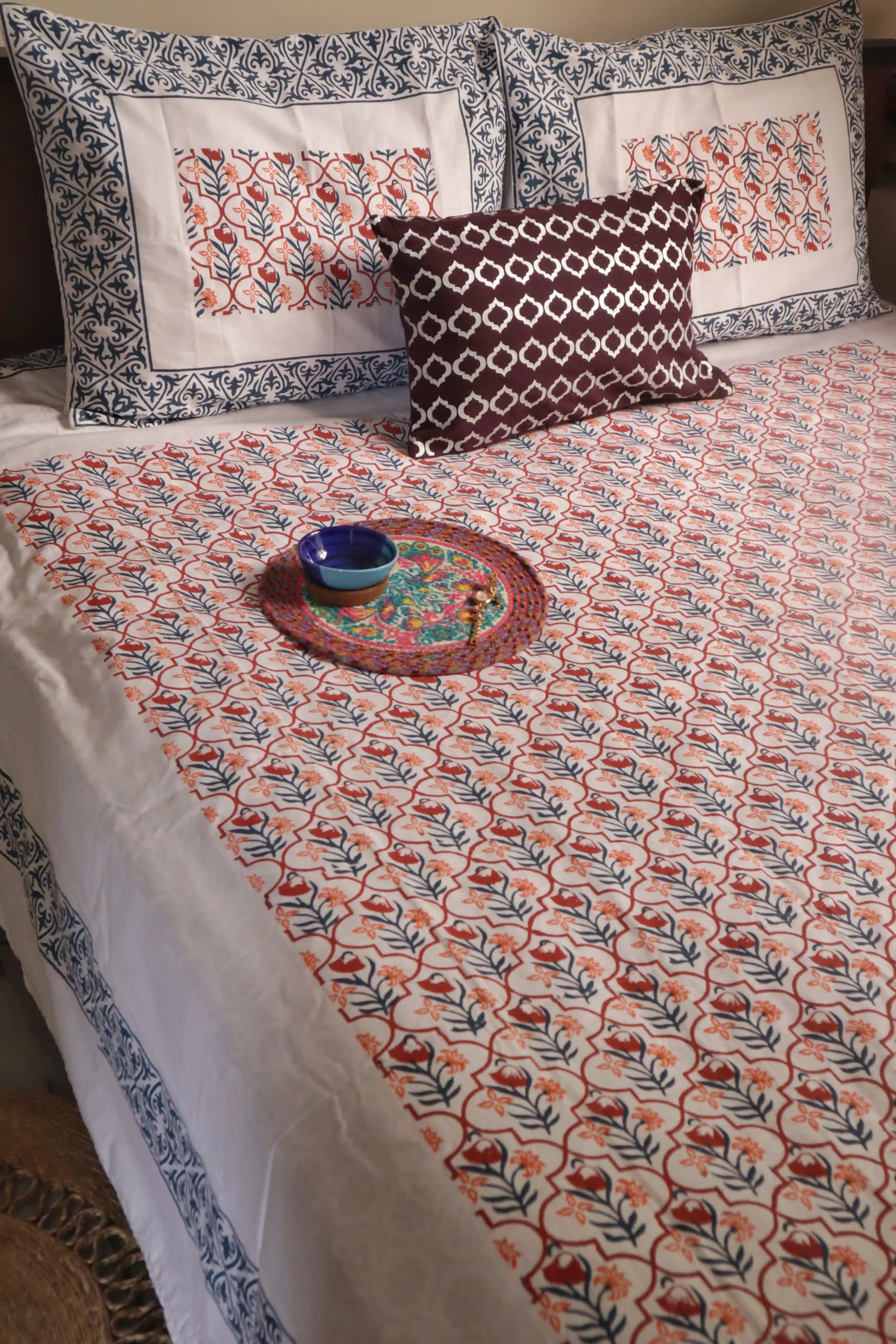 Block Printed Bedsheet